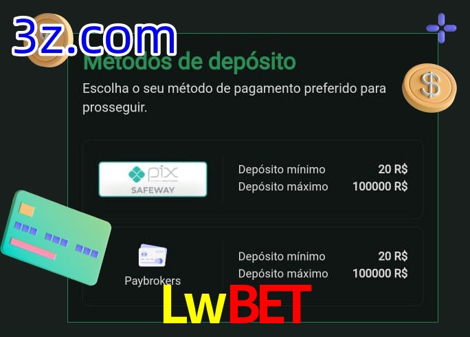 O cassino Lwbet oferece uma grande variedade de métodos de pagamento